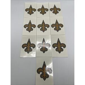NFL New Orleans Saints Temporary Tattoo 10 Gold Face Body Tattoos Football